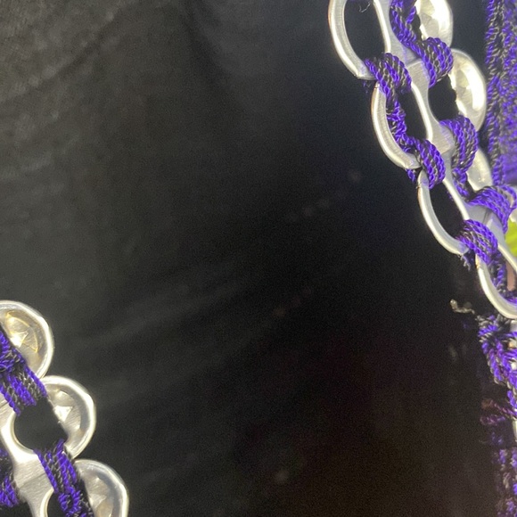 Hand Crafted Crochet Poptab Artsy Popart Shoulder bag tote - Picture 5 of 8